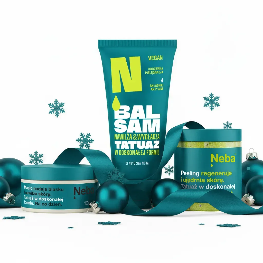 Świąteczny zestaw kosmetyków do tatuażu Neba